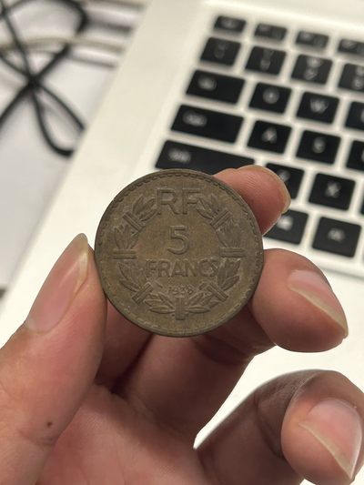 西非法郎 法属殖民地 5法郎 铜币 稀少