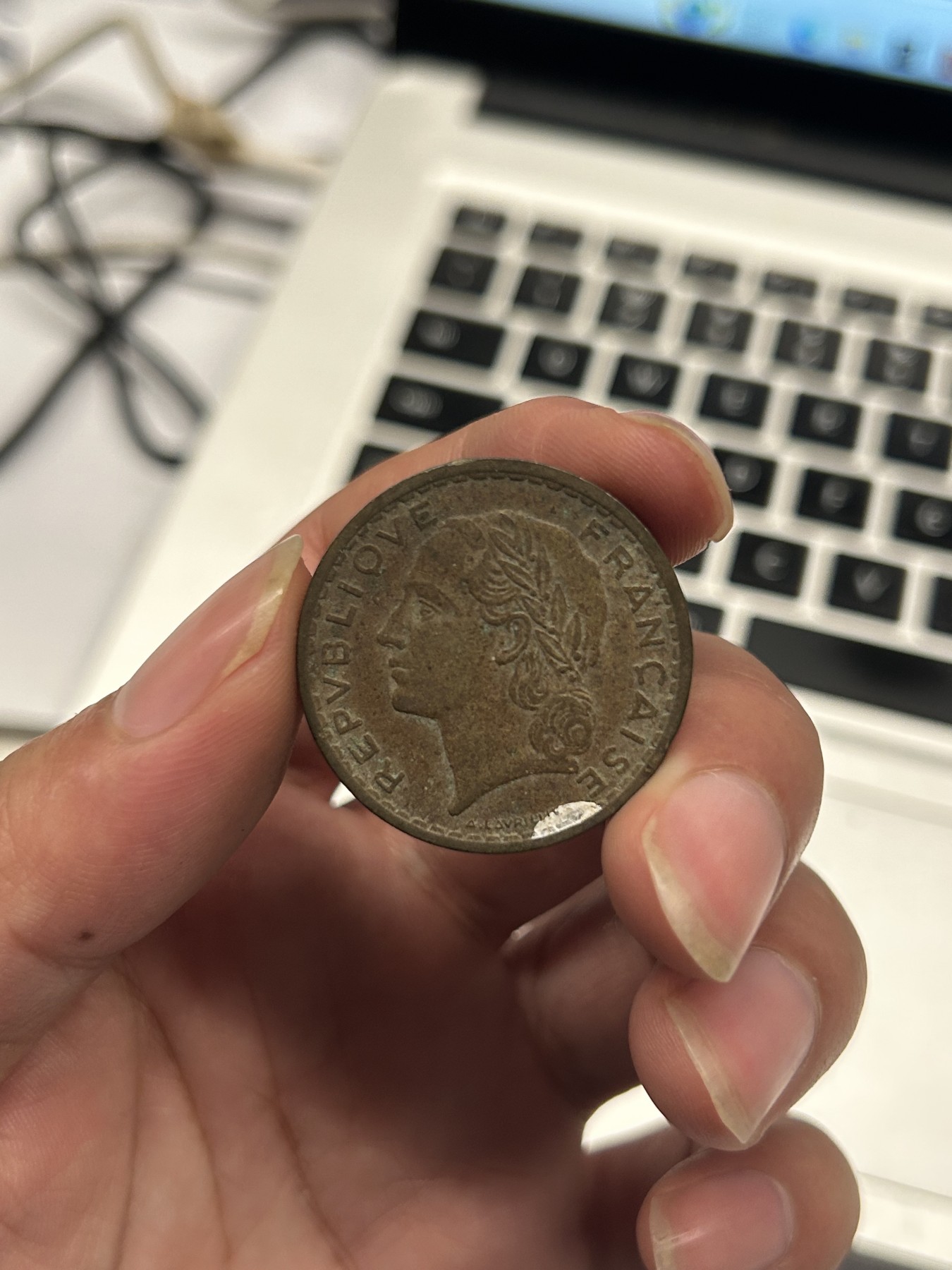 西非法郎 法属殖民地 5法郎 铜币 稀少