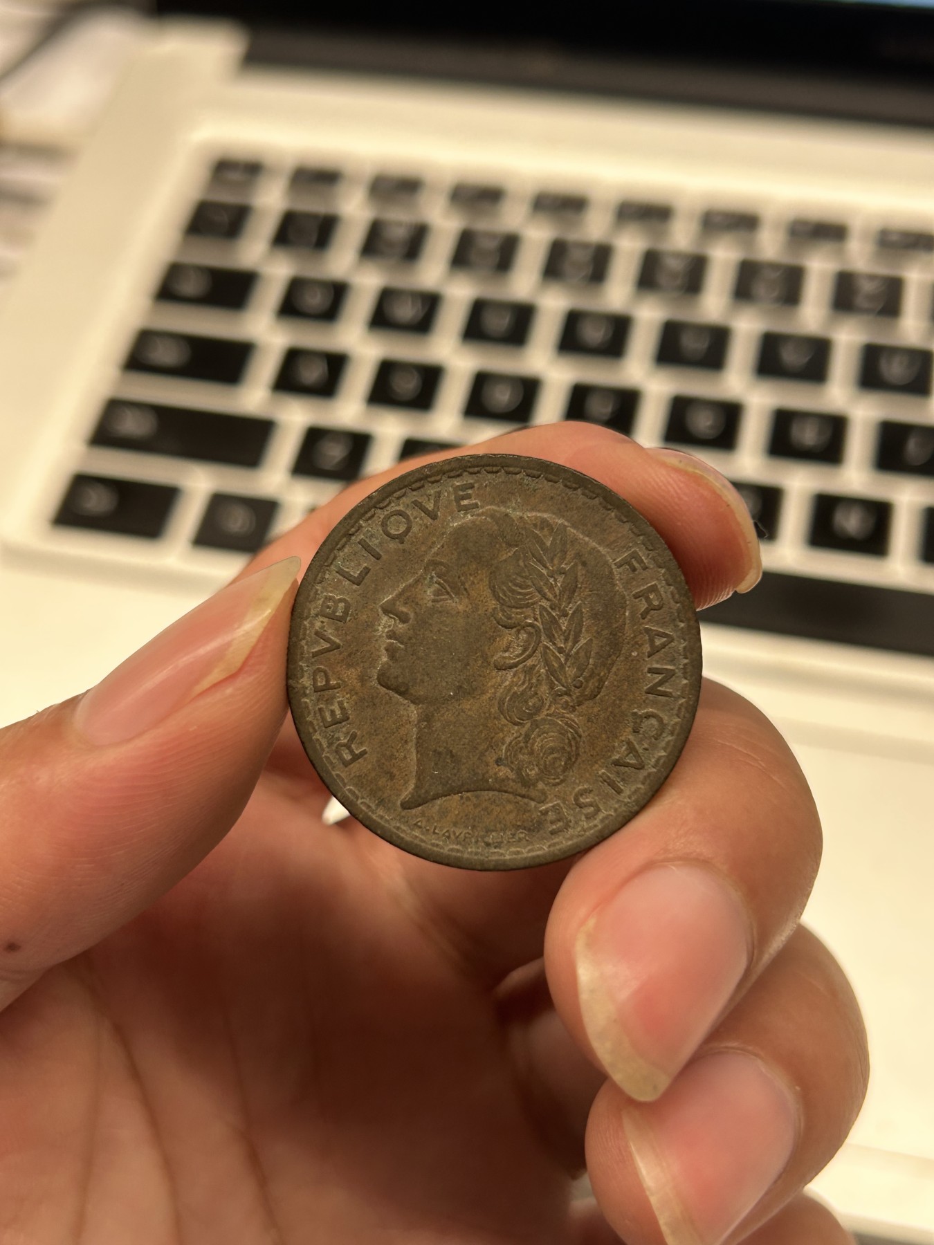 西非法郎 法属殖民地 5法郎 铜币 稀少