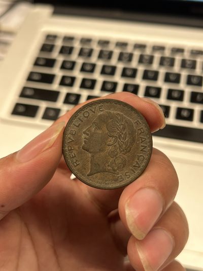 西非法郎 法属殖民地 5法郎 铜币 稀少