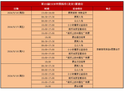 德藏将参展2024年5月17-19日CICE北京国际钱币展销会