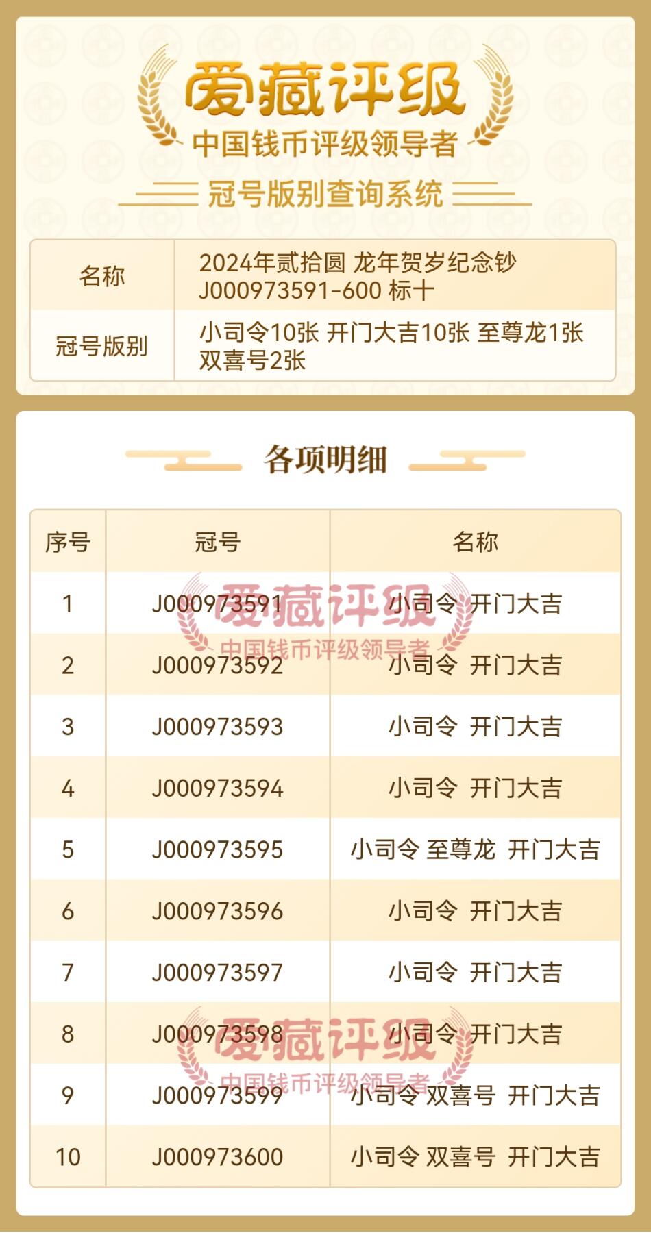 小司令，至尊龙，双喜号，开门大吉