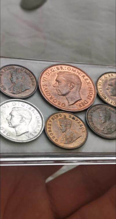 英国原光铜币和银币