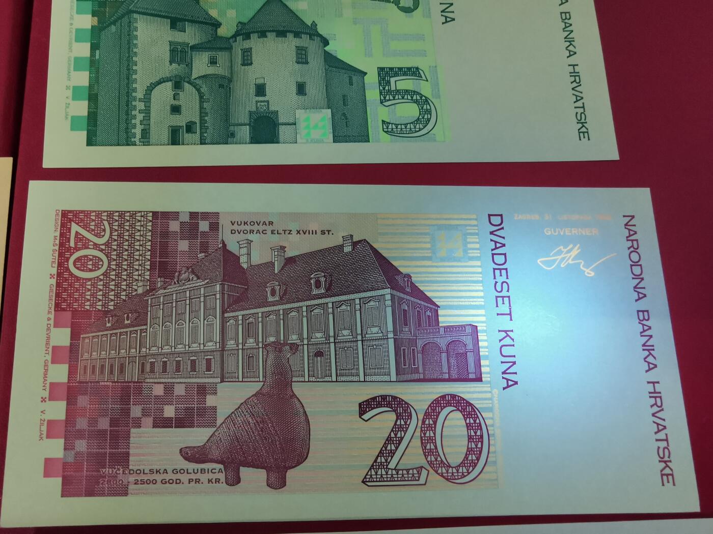 克罗地亚三对单面印样