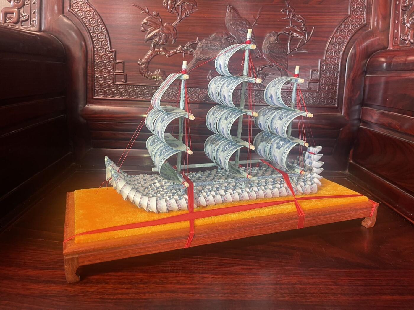 纸币帆船⛵一帆风顺一路长虹乘风破浪勇往直前