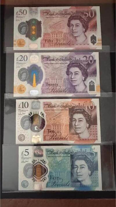 英镑纸币、伊丽莎白女皇版💷