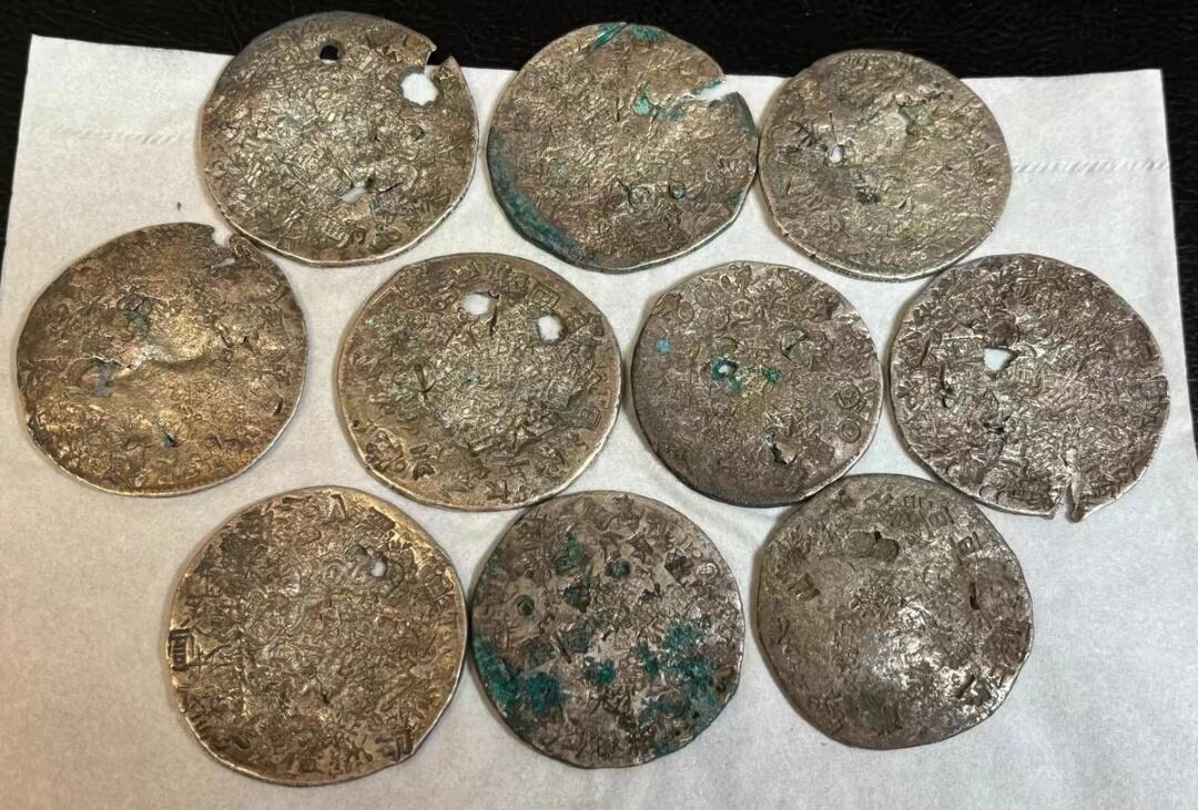 西班牙大银币 海底捞银币 满戳痕 海藏