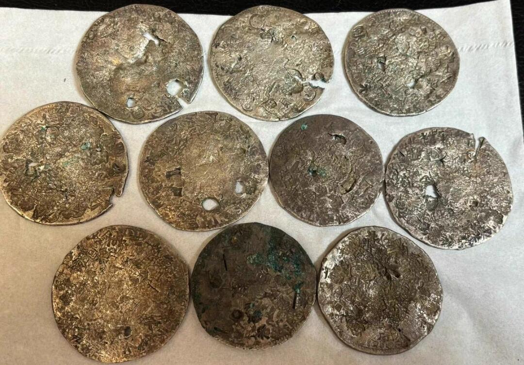 西班牙大银币 海底捞银币 满戳痕 海藏