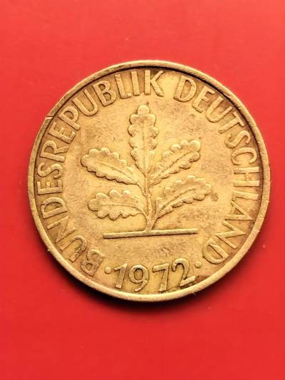 （西德1949–1990）
1949年开国辅币10芬尼一枚   
1972年10芬尼一枚