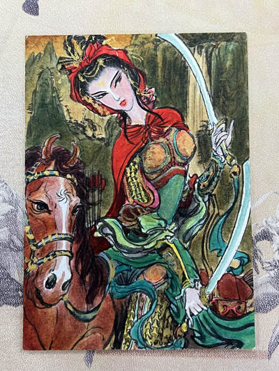 手绘卡-最美三娘评选-权迎东老师作品