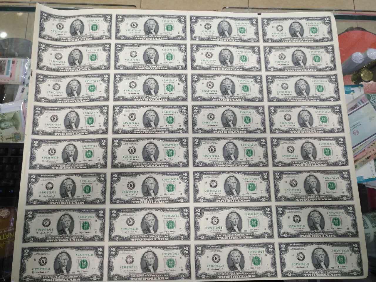 美金全家福连体钞