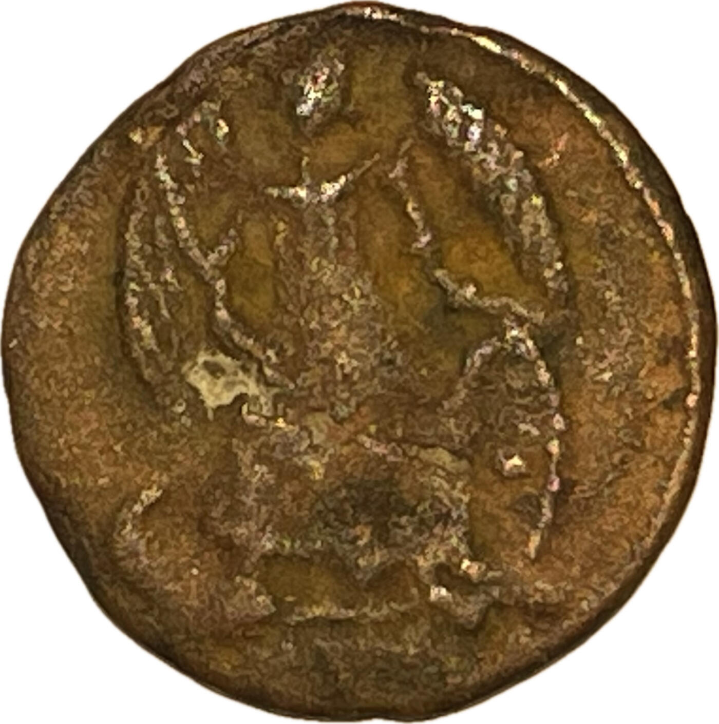 古罗马铜币，君士坦丁大帝，胜利女神