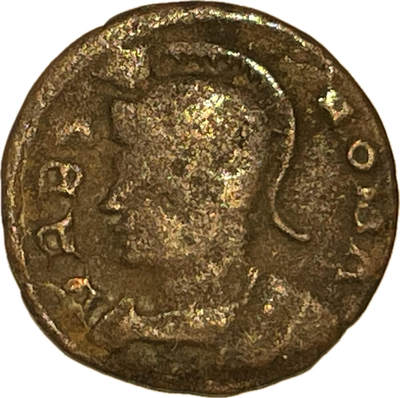 古罗马铜币，君士坦丁大帝，胜利女神