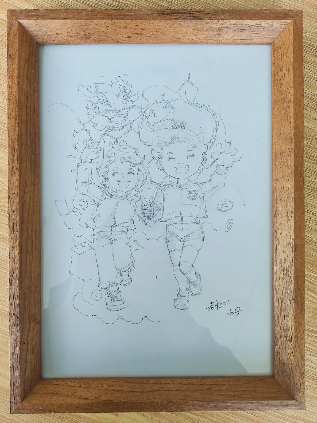 麦稀奇&小花瓣艺术文创联名卡的手稿