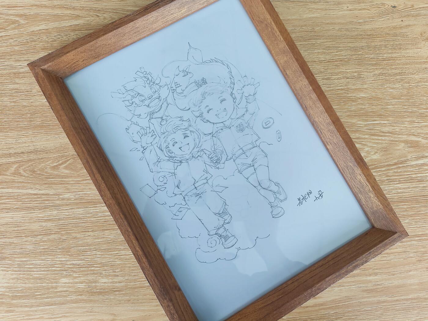麦稀奇&小花瓣艺术文创联名卡的手稿