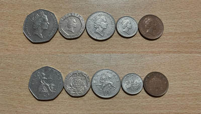 英国中年女王小版套币硬币