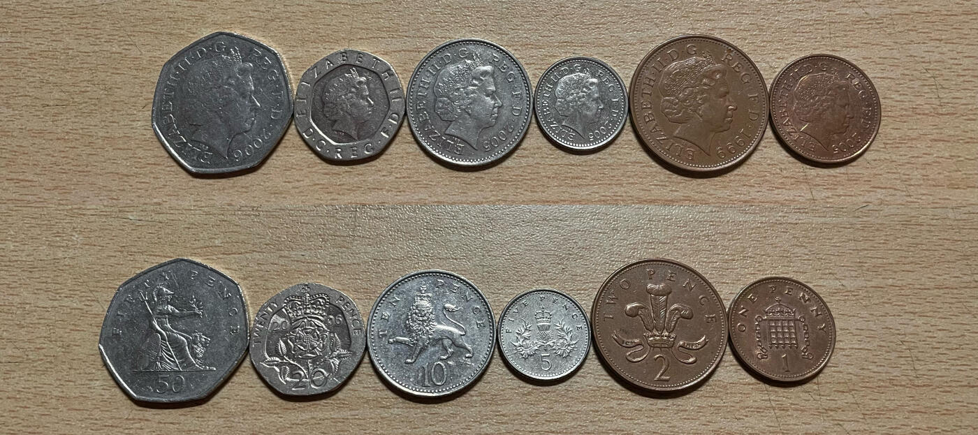 英国老年女王小全套硬币