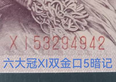六大冠XI双金口5暗记
