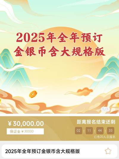 金银币只看不买之2025全年预定