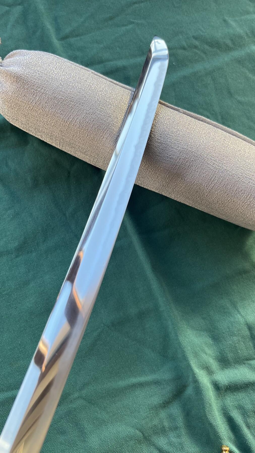 昭和十八年.上作刀工天津正清作海军97.大颗粒鱼皮 