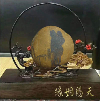 天然长江画面石欣赏