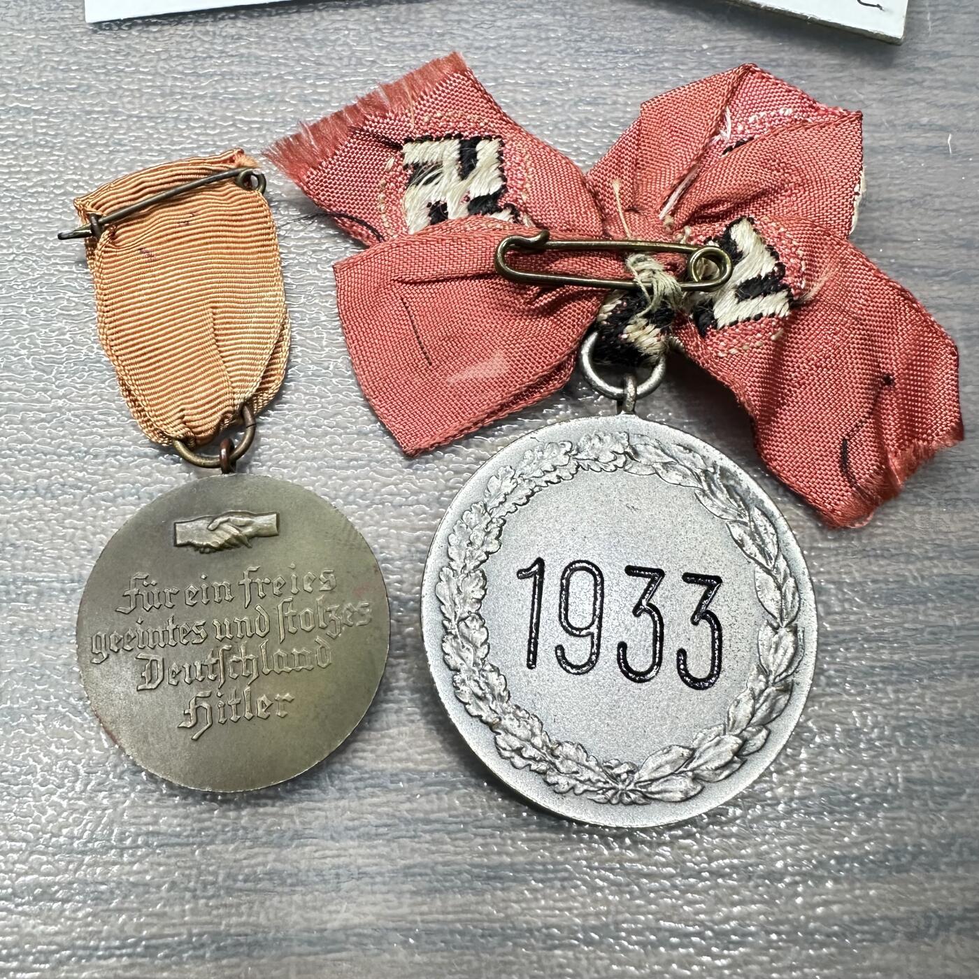 1933年德国兴登堡奖章权力交接执政纪念章铜章镀银
