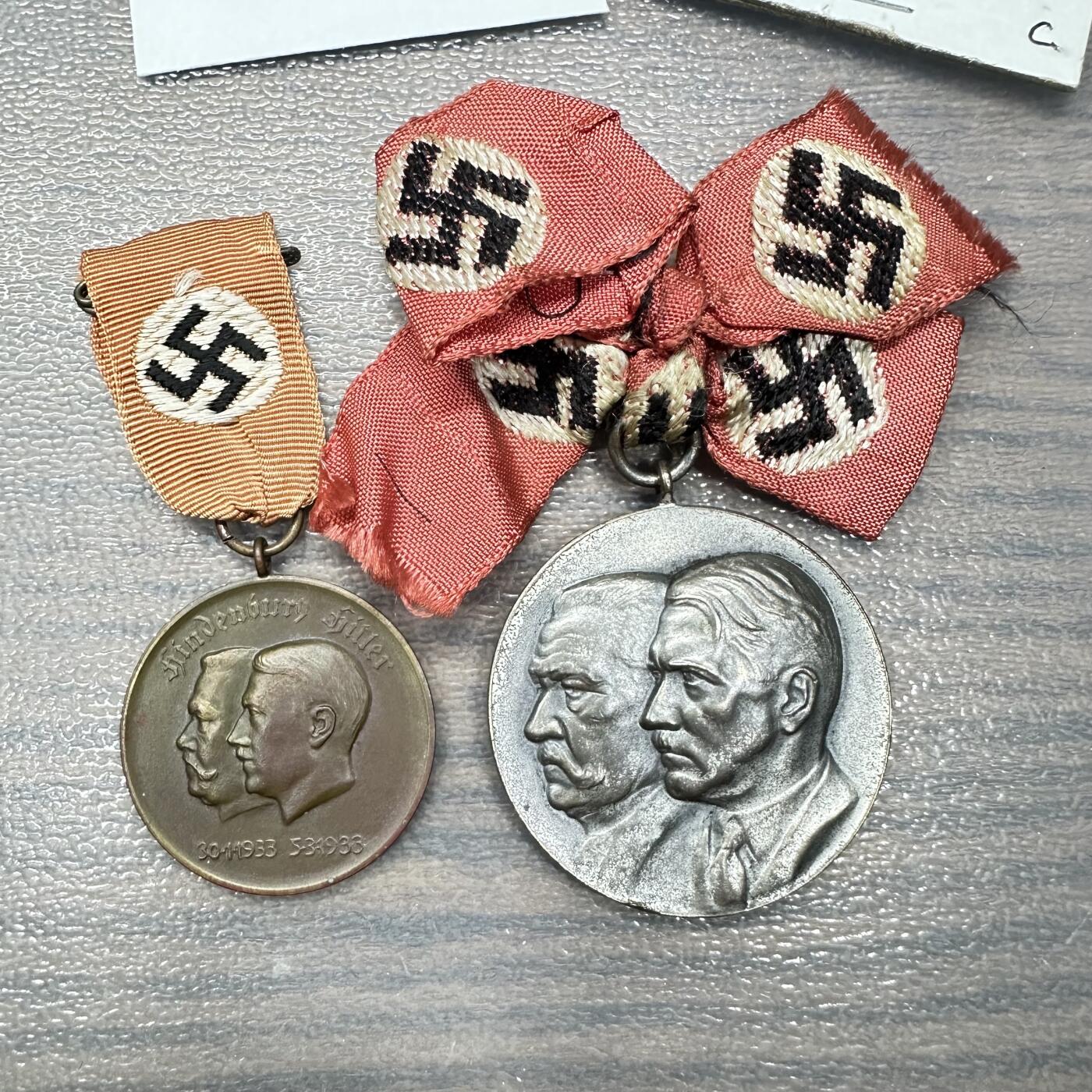 1933年德国兴登堡奖章权力交接执政纪念章铜章镀银
