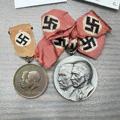 1933年德国兴登堡奖章权力交接执政纪念章铜章镀银
