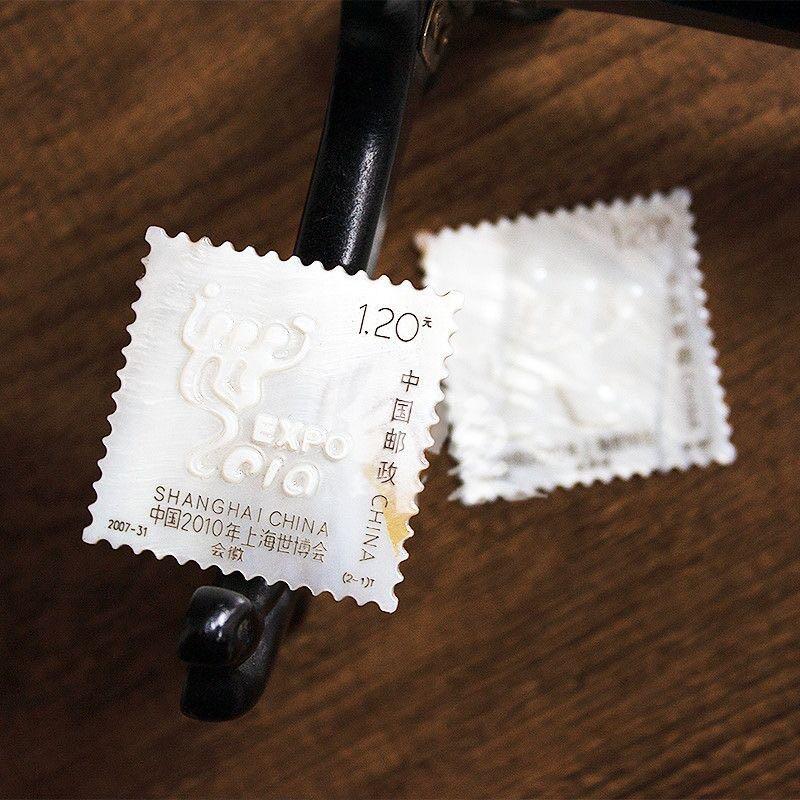 中国世博会贝雕纪念邮票、面额1.2元