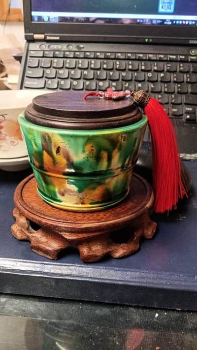 晚清虎皮纹小罐