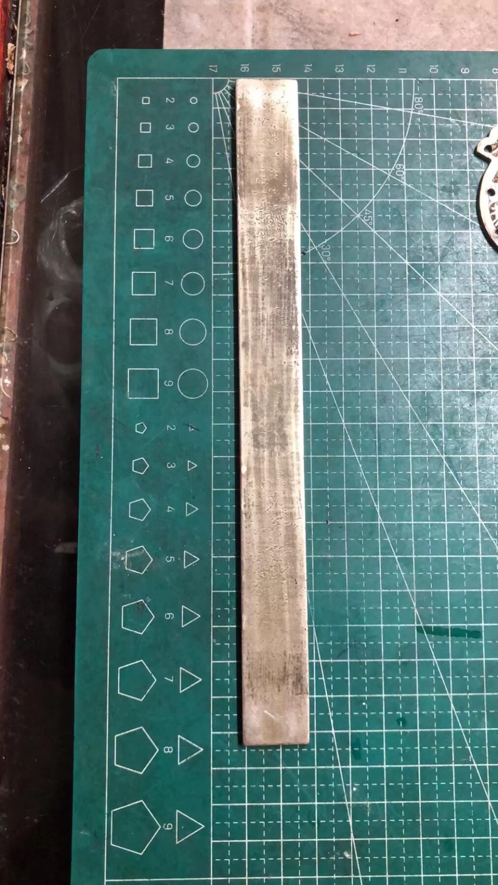 清代白铜合金镇纸镇尺