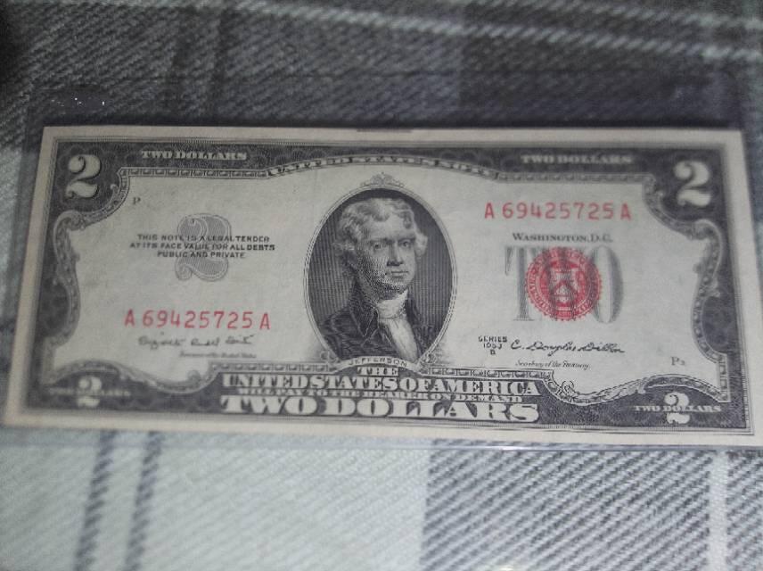 1953年2美，喜欢的来，九成新，保真，价格198包由