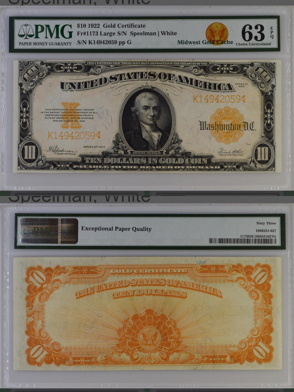         1907年10美金黄金券乱龙号赏析