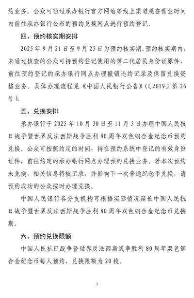 中国人民抗日战争暨世界反法西斯战争胜利80
周年双色铜合金纪念币