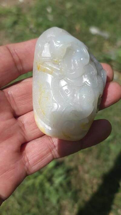 和田玉青花独籽籽料