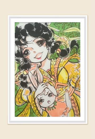 【随心】原创手绘：萌萌哒嫦娥