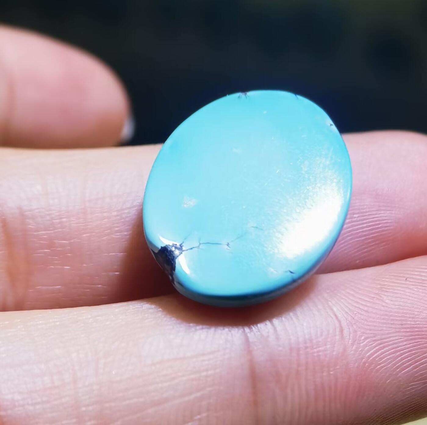 原矿高瓷蓝松石寿字戒面男女款，可代镶嵌，纯天然无优化，瓷度高，实物实拍。