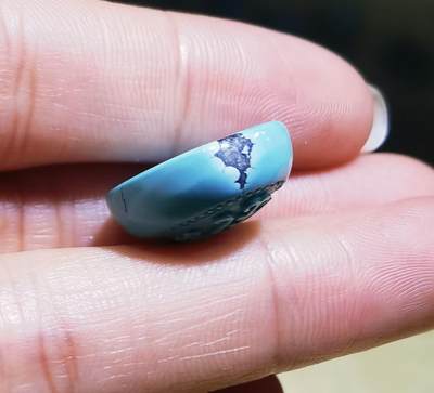 原矿高瓷蓝松石寿字戒面男女款，可代镶嵌，纯天然无优化，瓷度高，实物实拍。