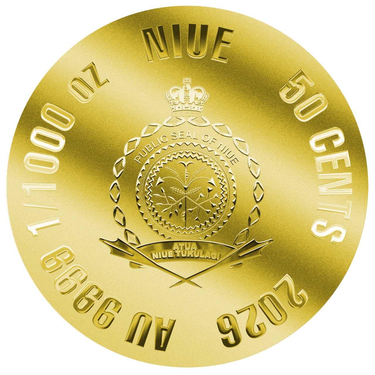 【新品】纽埃熊猫小金币卡币