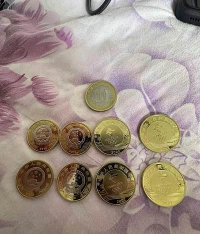纪念币9枚 东奥会4枚 猴年币一枚 改革开放40周年2枚中华人民共和国成立70周年2枚