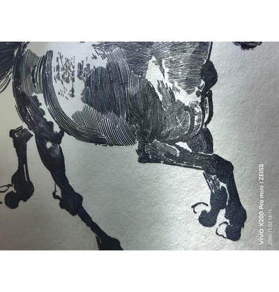 马年雕刻版信封