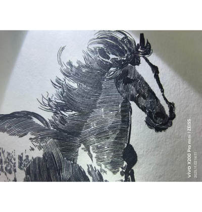 马年雕刻版信封