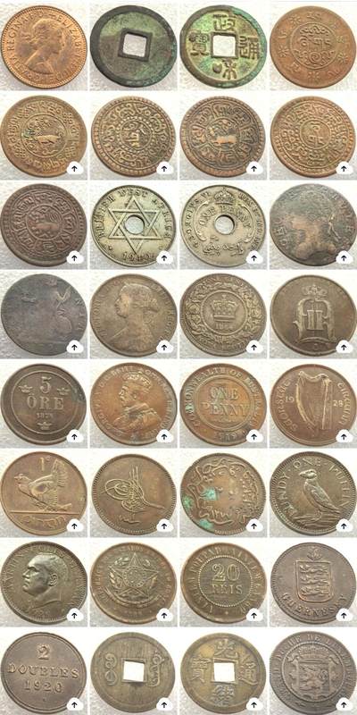 外国优质老铜币银币，周六九点倒数截拍，满百包邮，可寄存半年，喜欢朋友微信扫描二维码可直接参拍