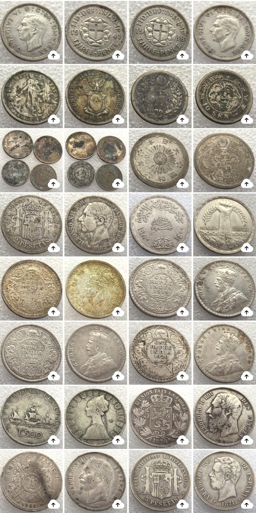 外国优质老铜币银币，周六九点倒数截拍，满百包邮，可寄存半年，喜欢朋友微信扫描二维码可直接参拍