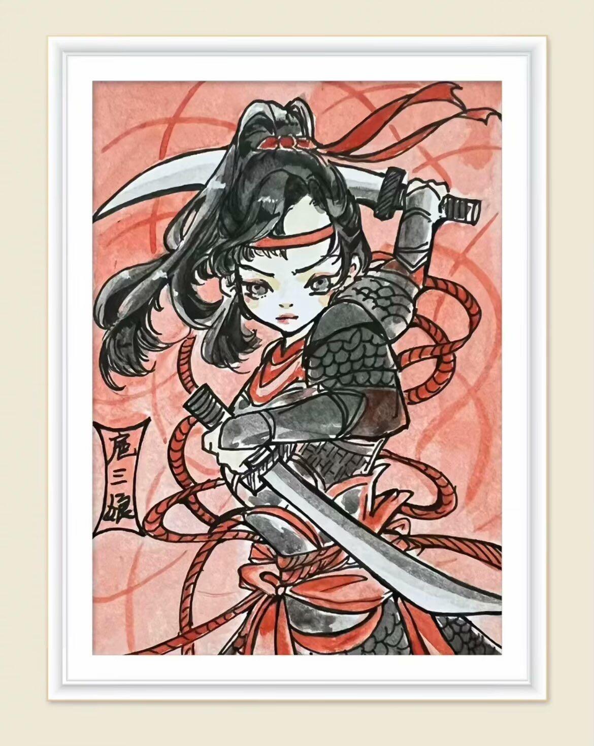 【随心】原创手绘卡：扈三娘