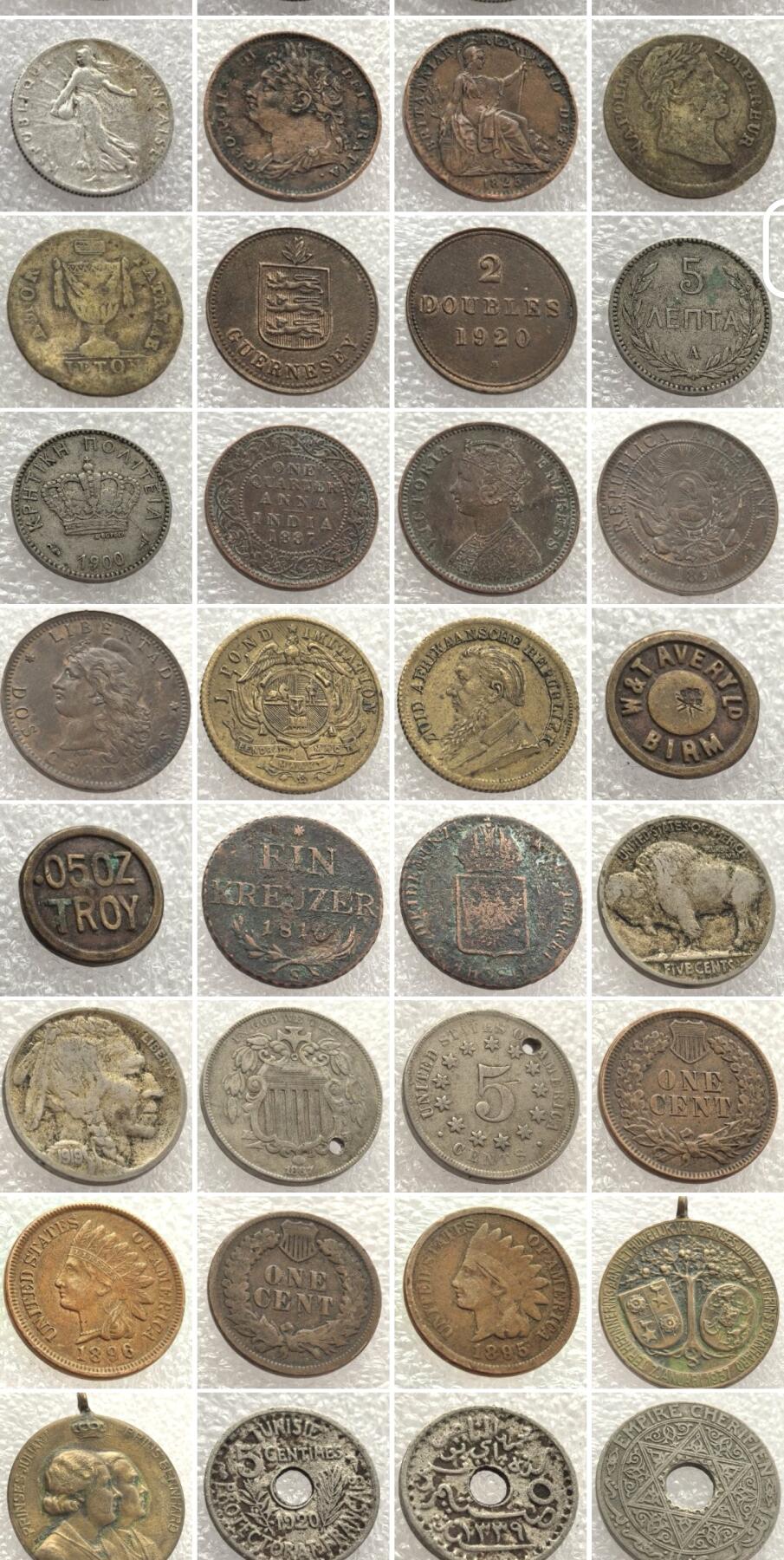 外国优质老铜币银币，周六九点倒数截拍，满百包邮，可寄存半年，喜欢朋友微信扫描二维码可直接参拍