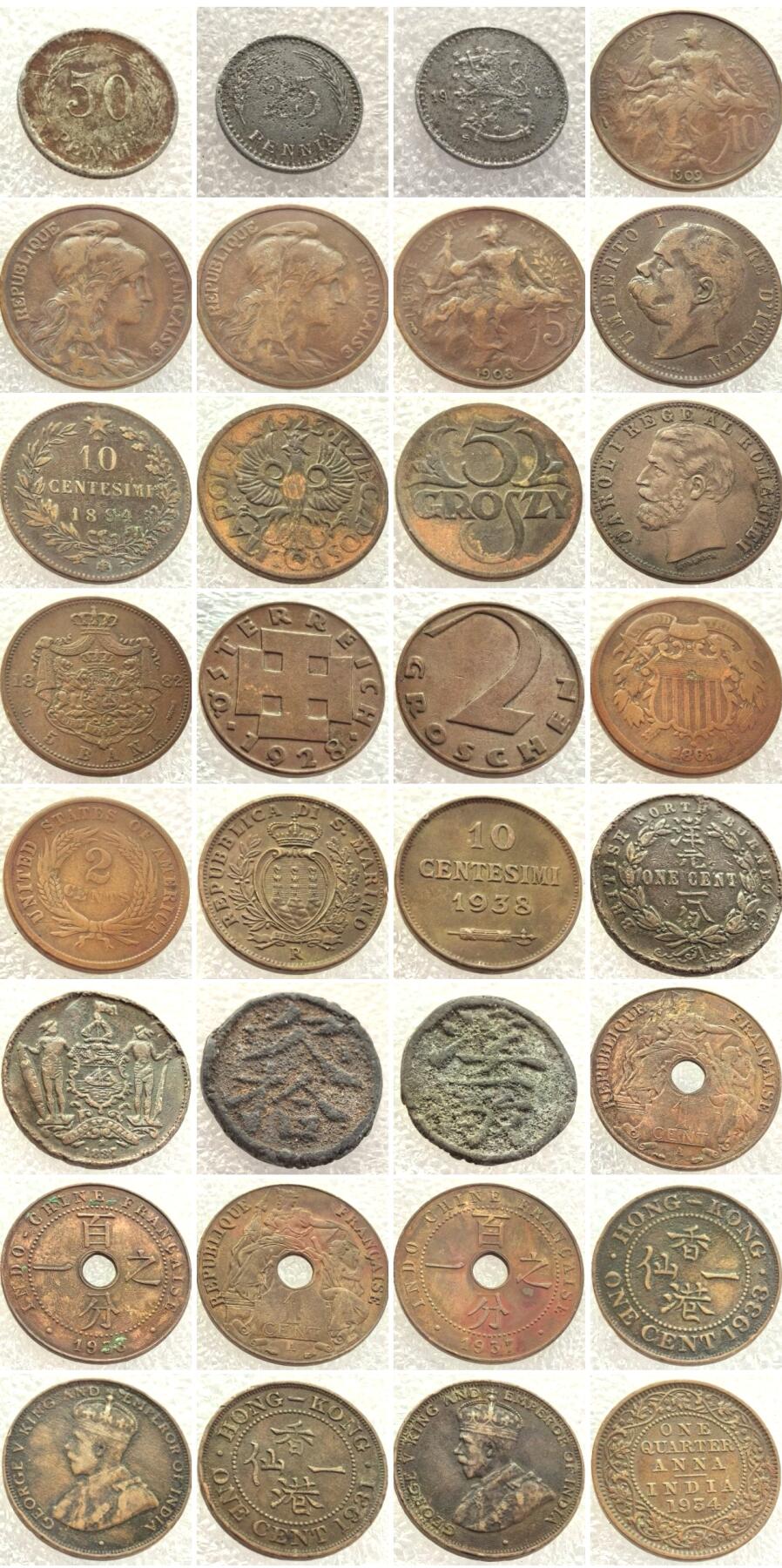 外国优质老铜币银币，周六九点倒数截拍，满百包邮，可寄存半年，喜欢朋友微信扫描二维码可直接参拍