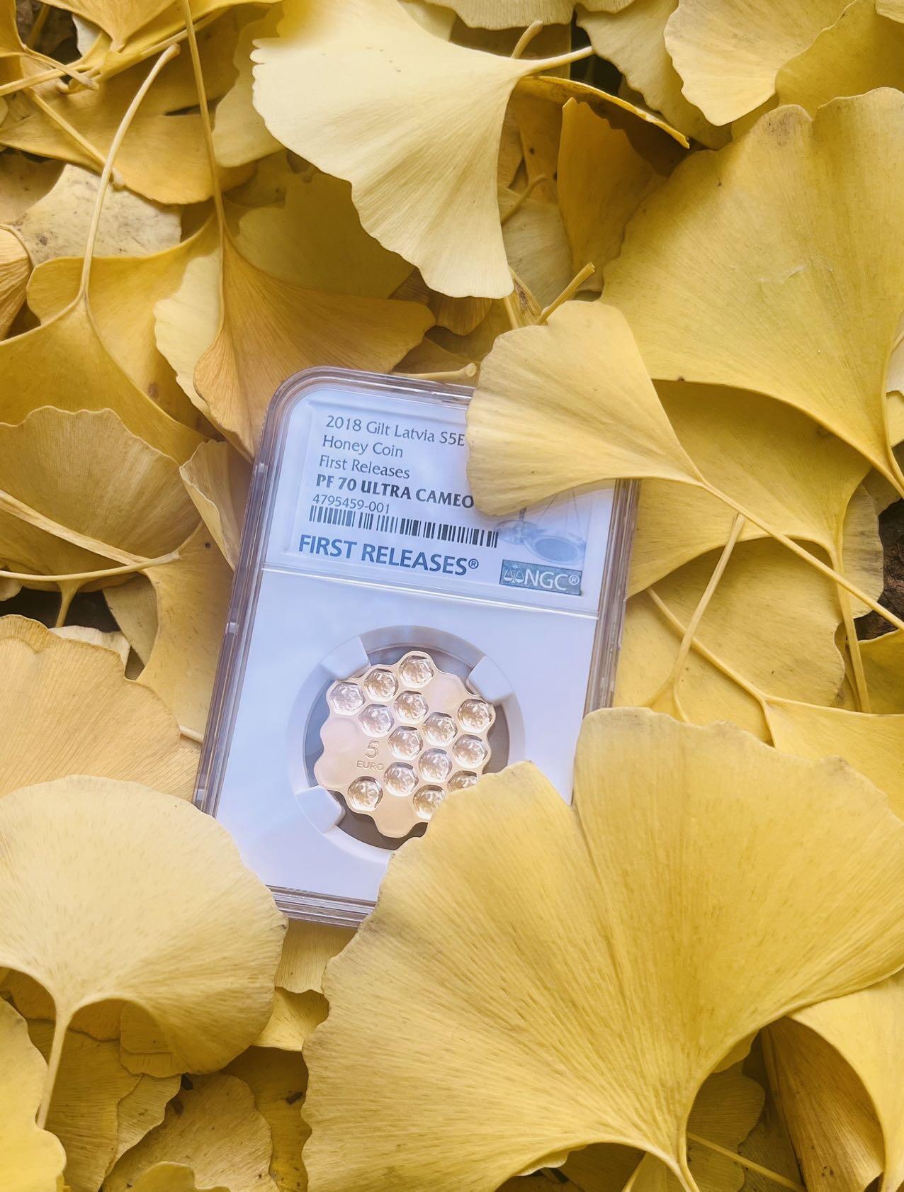 拉脱维亚蜂巢镀金银币～