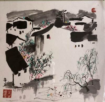 我的中国水墨画作品之一