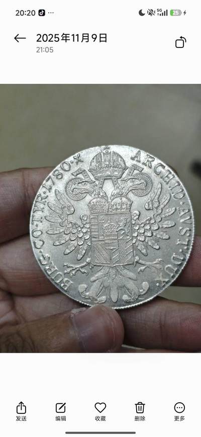 1780后铸造版本大奶妈银币